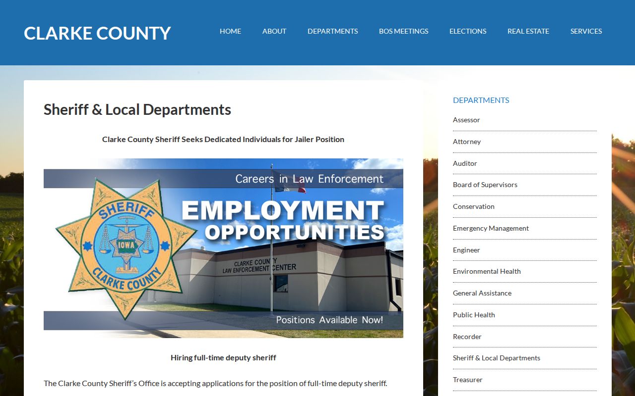 Clarke County active warrant Sheriff and public-safety contact page